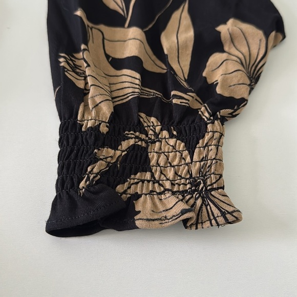 Lauren by Ralph Lauren NWT Black and Beige Off the Shoulder Blouse - Picture 6 of 9